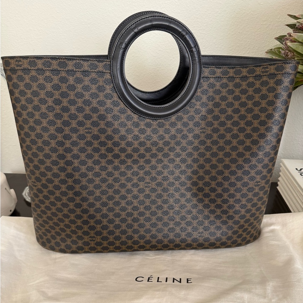 Celine Tote Bag Macadam Ring Handle